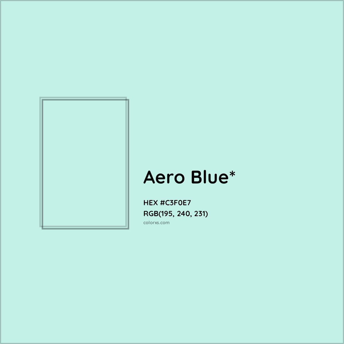 HEX #C3F0E7 Color Name, Color Code, Palettes, Similar Paints, Images