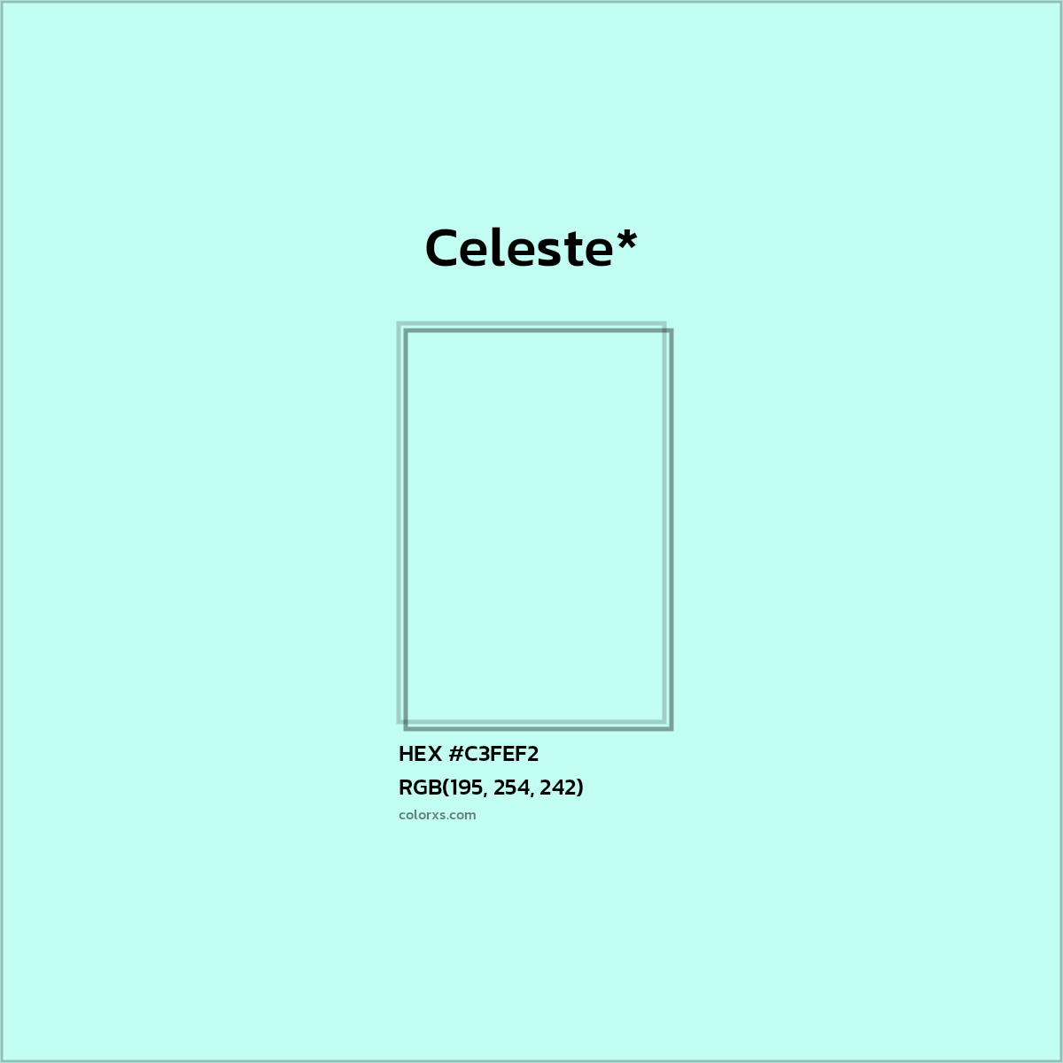 HEX #C3FEF2 Color Name, Color Code, Palettes, Similar Paints, Images