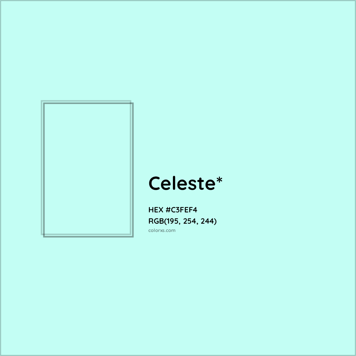 HEX #C3FEF4 Color Name, Color Code, Palettes, Similar Paints, Images