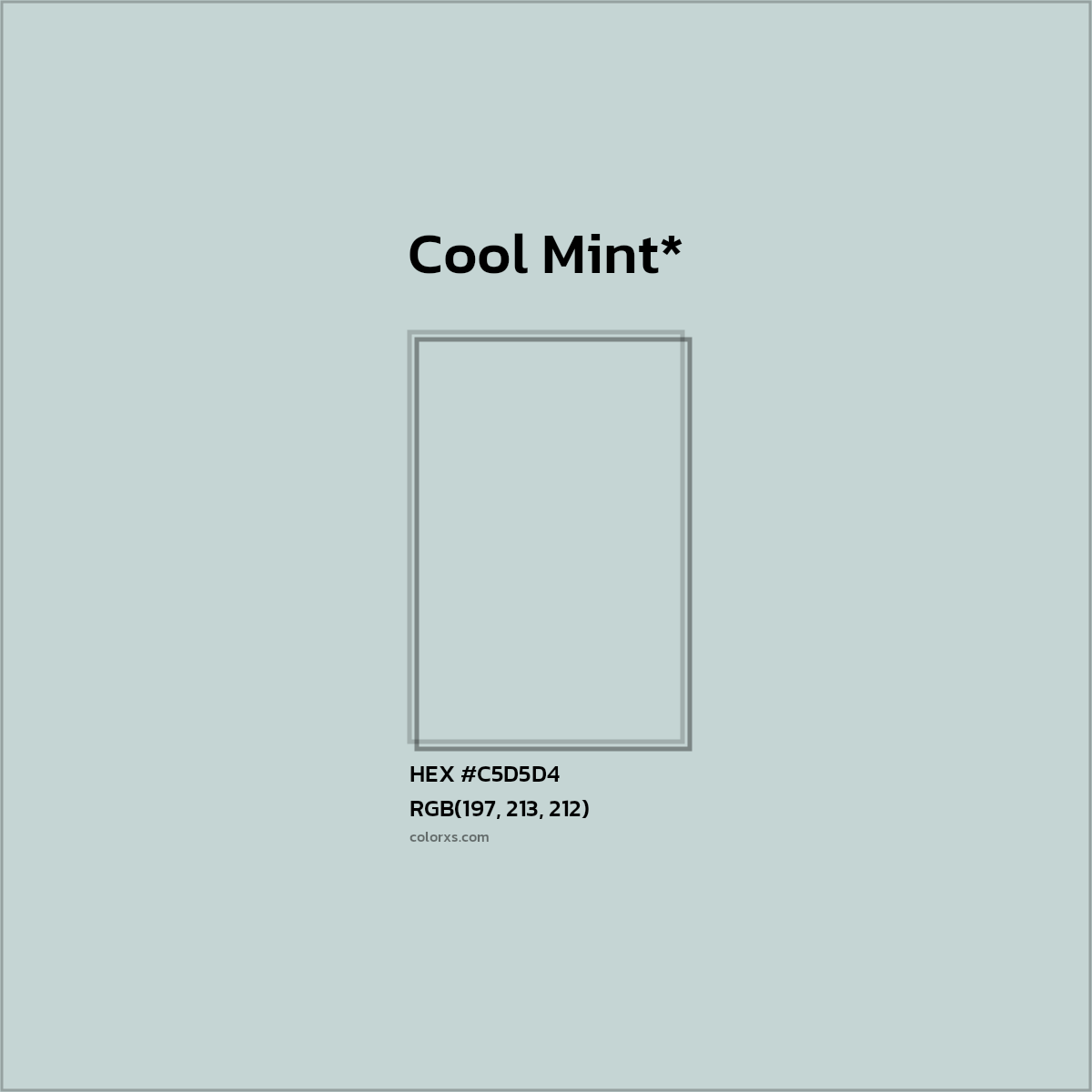 HEX #C5D5D4 Color Name, Color Code, Palettes, Similar Paints, Images