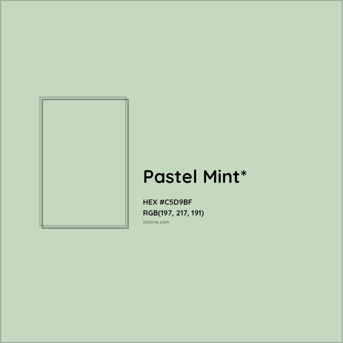 HEX #C5D9BF Color Name, Color Code, Palettes, Similar Paints, Images