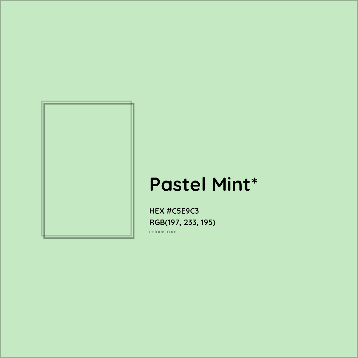 HEX #C5E9C3 Color Name, Color Code, Palettes, Similar Paints, Images