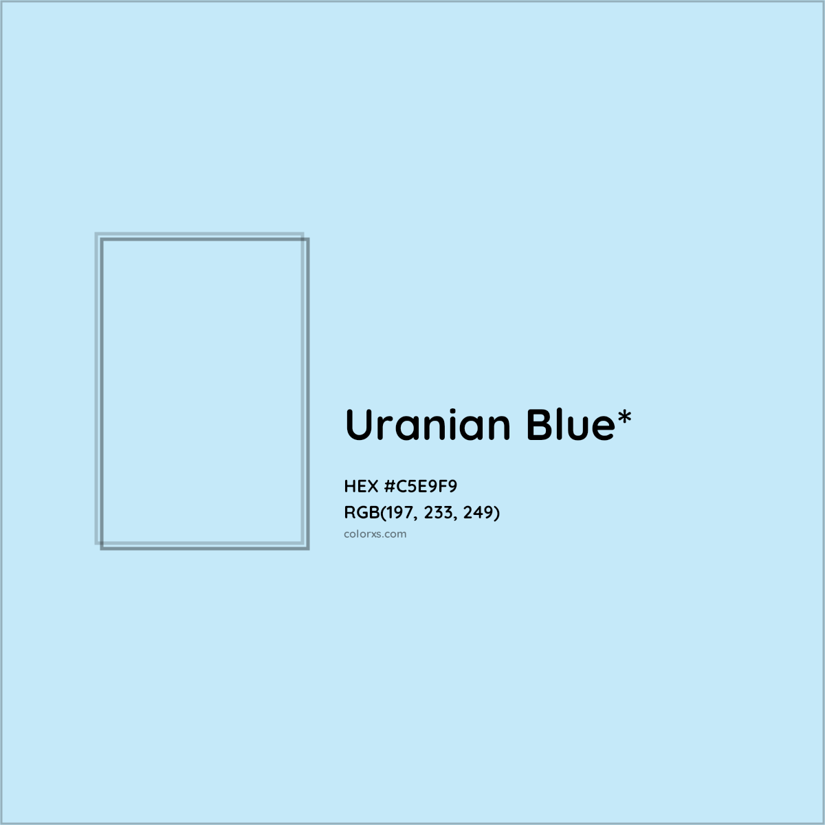 HEX #C5E9F9 Color Name, Color Code, Palettes, Similar Paints, Images