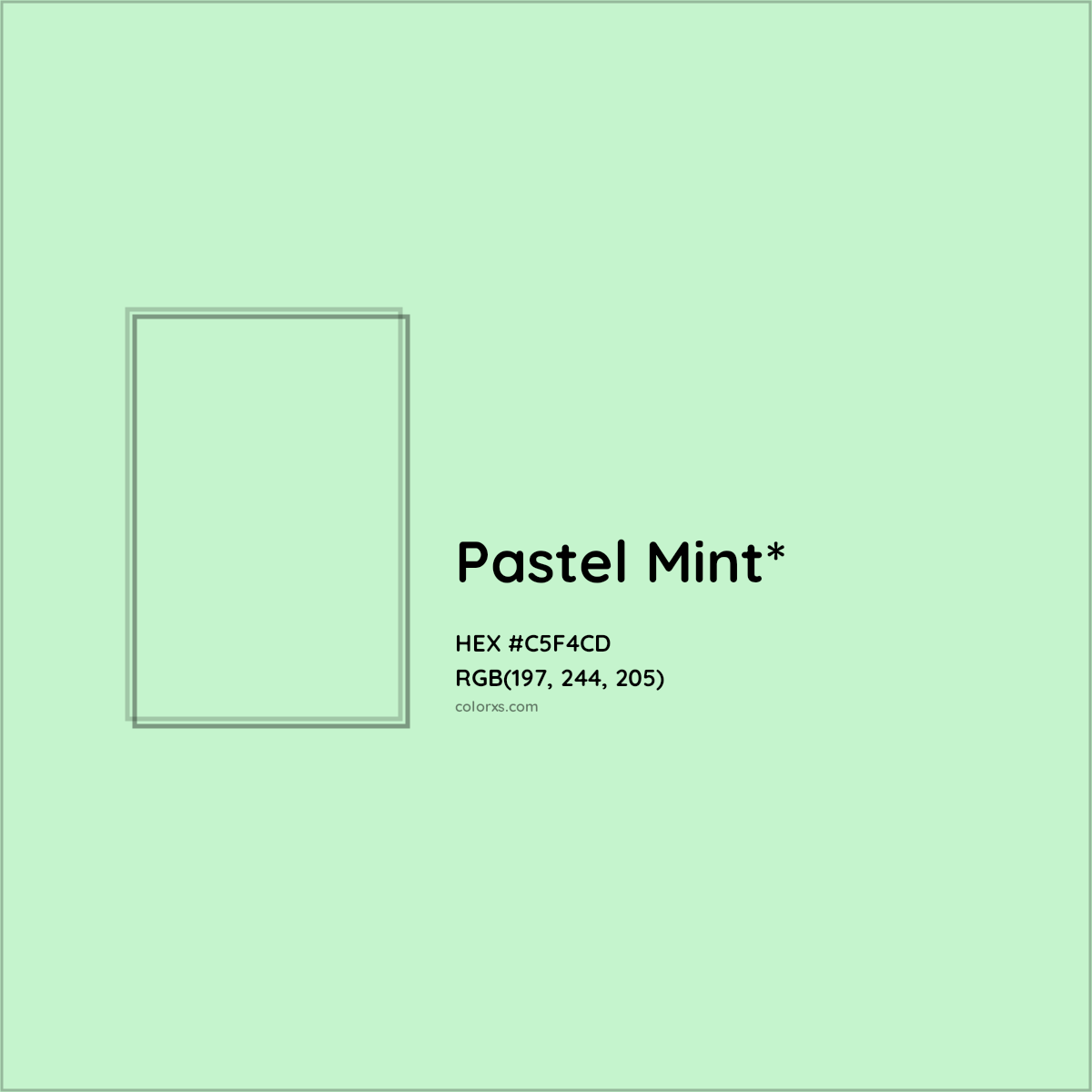 HEX #C5F4CD Color Name, Color Code, Palettes, Similar Paints, Images