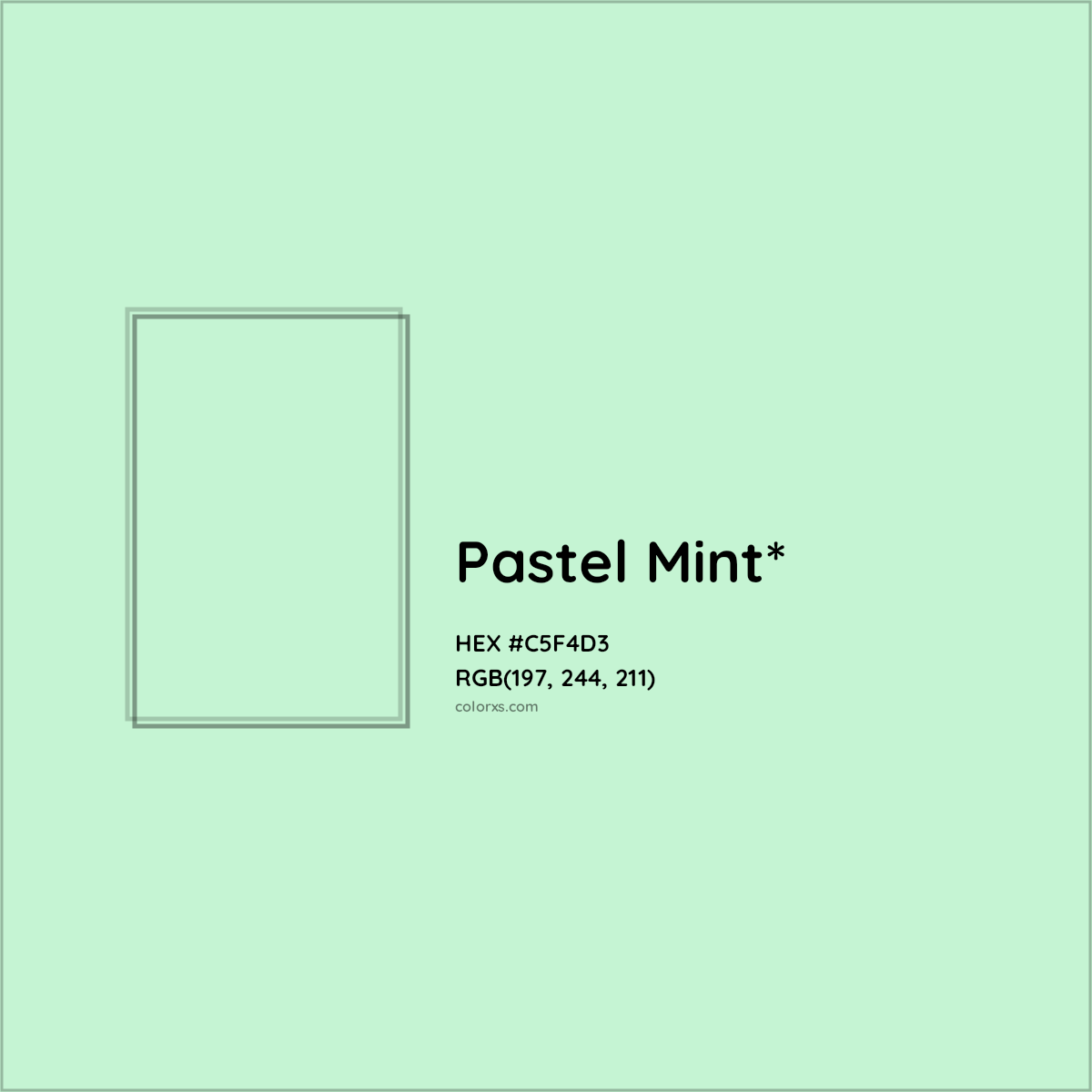 HEX #C5F4D3 Color Name, Color Code, Palettes, Similar Paints, Images