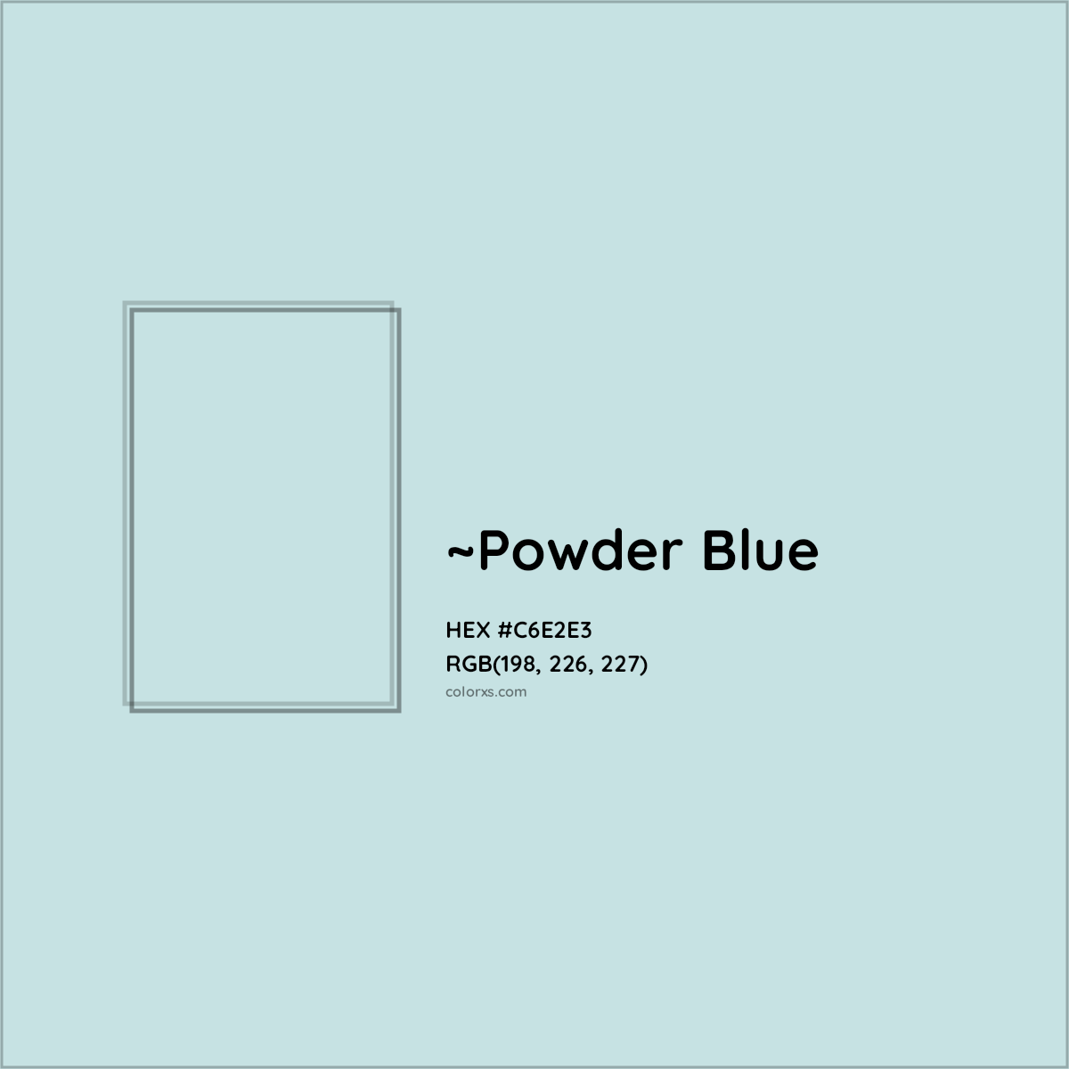 HEX #C6E2E3 Color Name, Color Code, Palettes, Similar Paints, Images