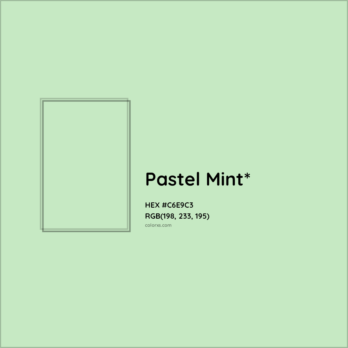 HEX #C6E9C3 Color Name, Color Code, Palettes, Similar Paints, Images