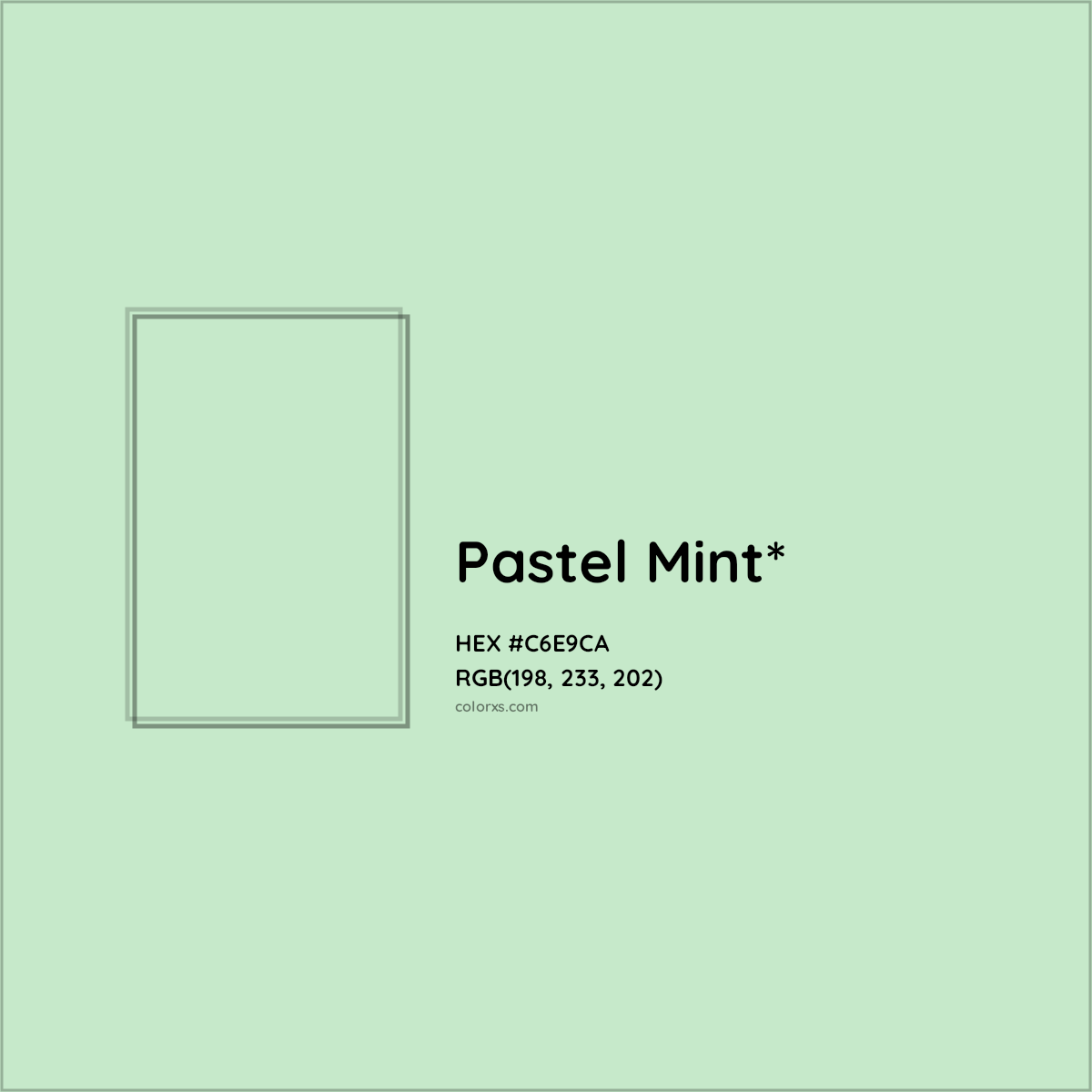 HEX #C6E9CA Color Name, Color Code, Palettes, Similar Paints, Images