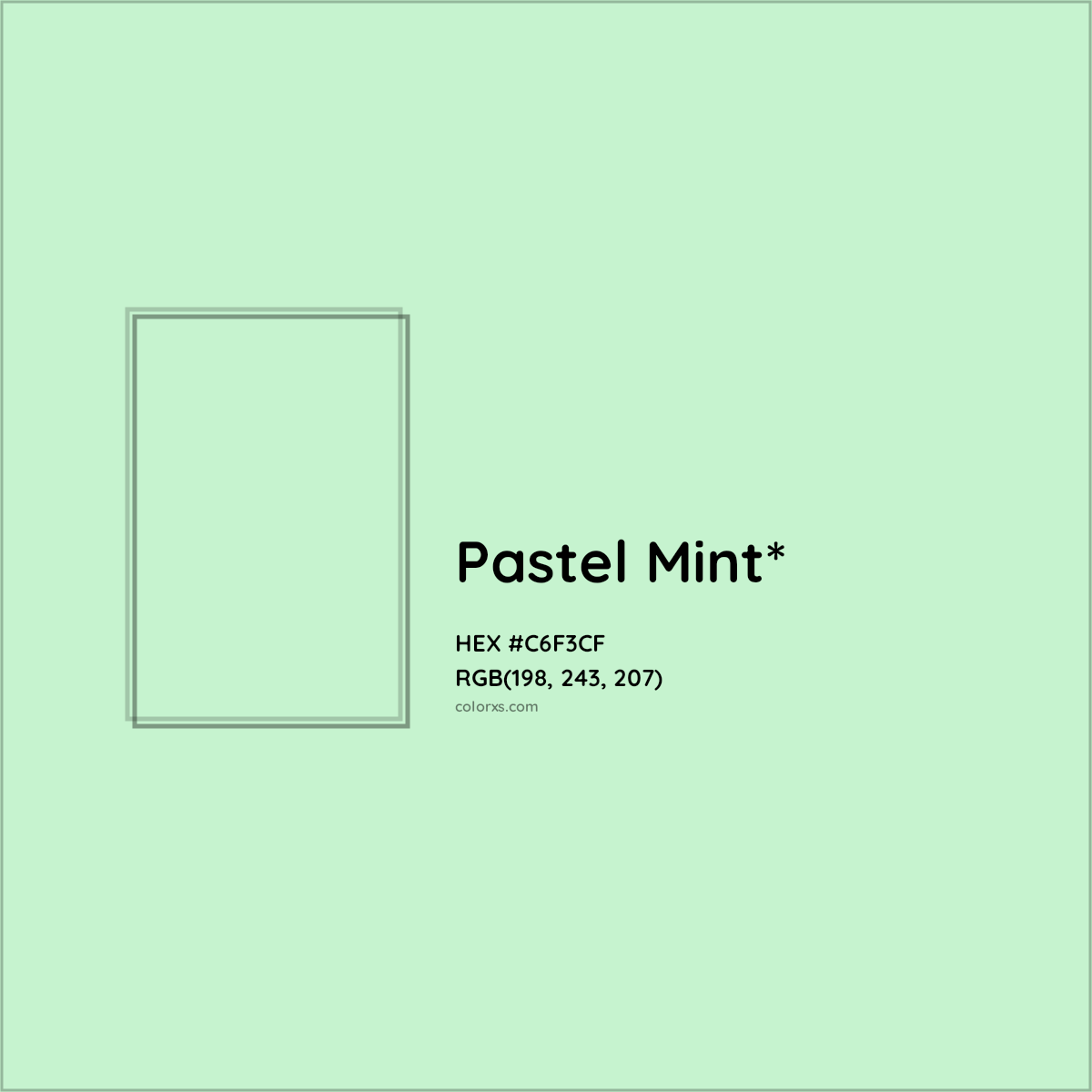 HEX #C6F3CF Color Name, Color Code, Palettes, Similar Paints, Images