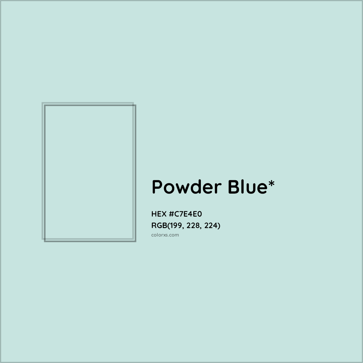 HEX #C7E4E0 Color Name, Color Code, Palettes, Similar Paints, Images