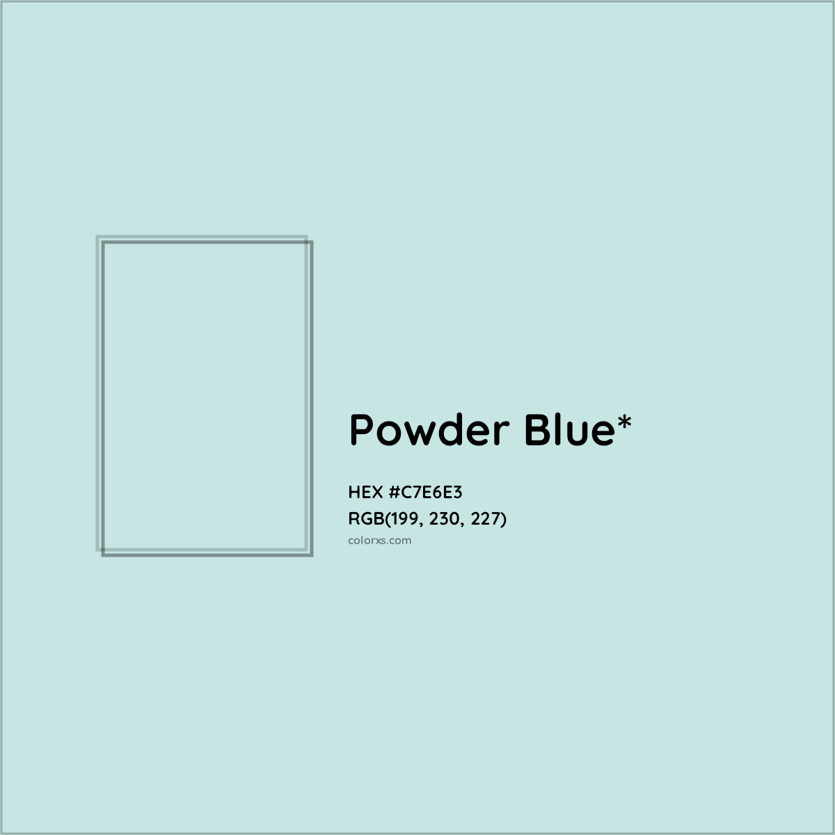 HEX #C7E6E3 Color Name, Color Code, Palettes, Similar Paints, Images