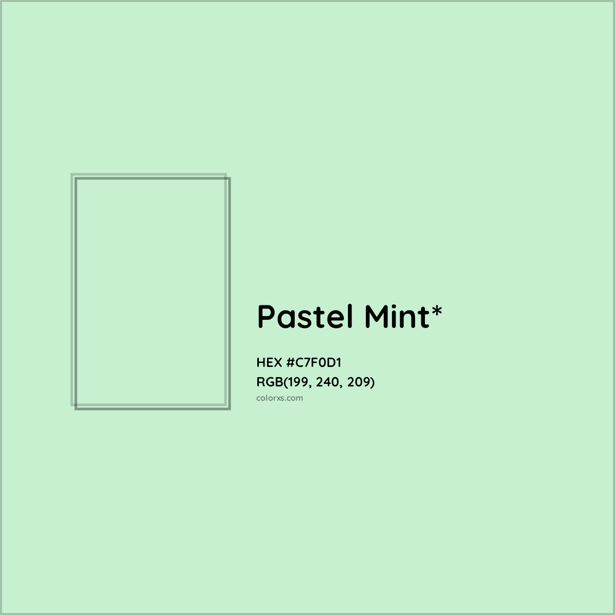 HEX #C7F0D1 Color Name, Color Code, Palettes, Similar Paints, Images