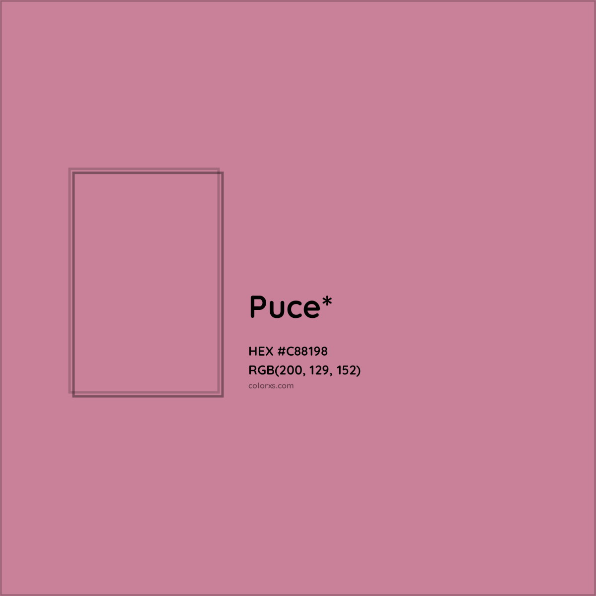 HEX #C88198 Color Name, Color Code, Palettes, Similar Paints, Images