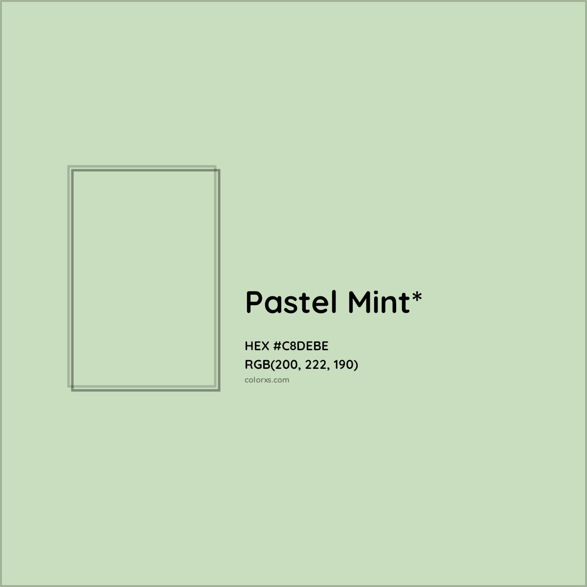 HEX #C8DEBE Color Name, Color Code, Palettes, Similar Paints, Images