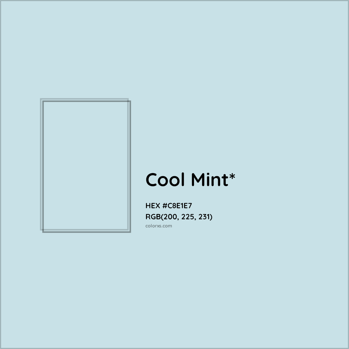 HEX #C8E1E7 Color Name, Color Code, Palettes, Similar Paints, Images