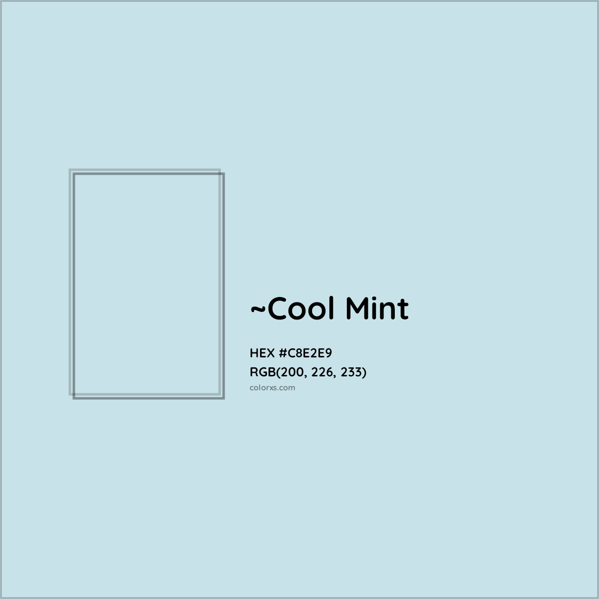 HEX #C8E2E9 Color Name, Color Code, Palettes, Similar Paints, Images