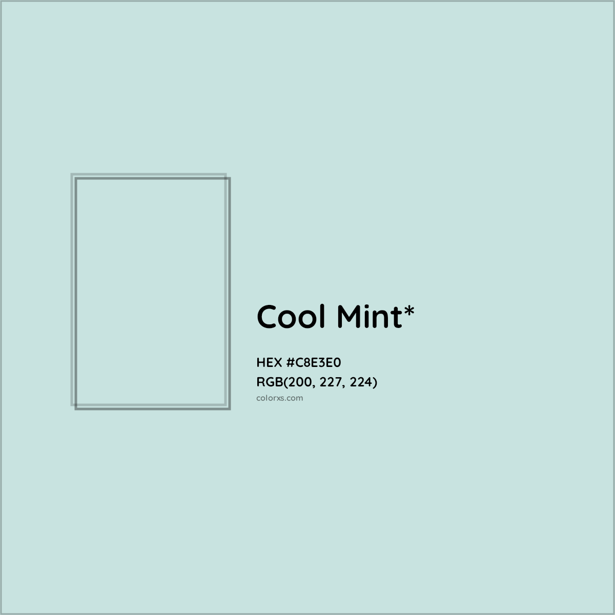 HEX #C8E3E0 Color Name, Color Code, Palettes, Similar Paints, Images