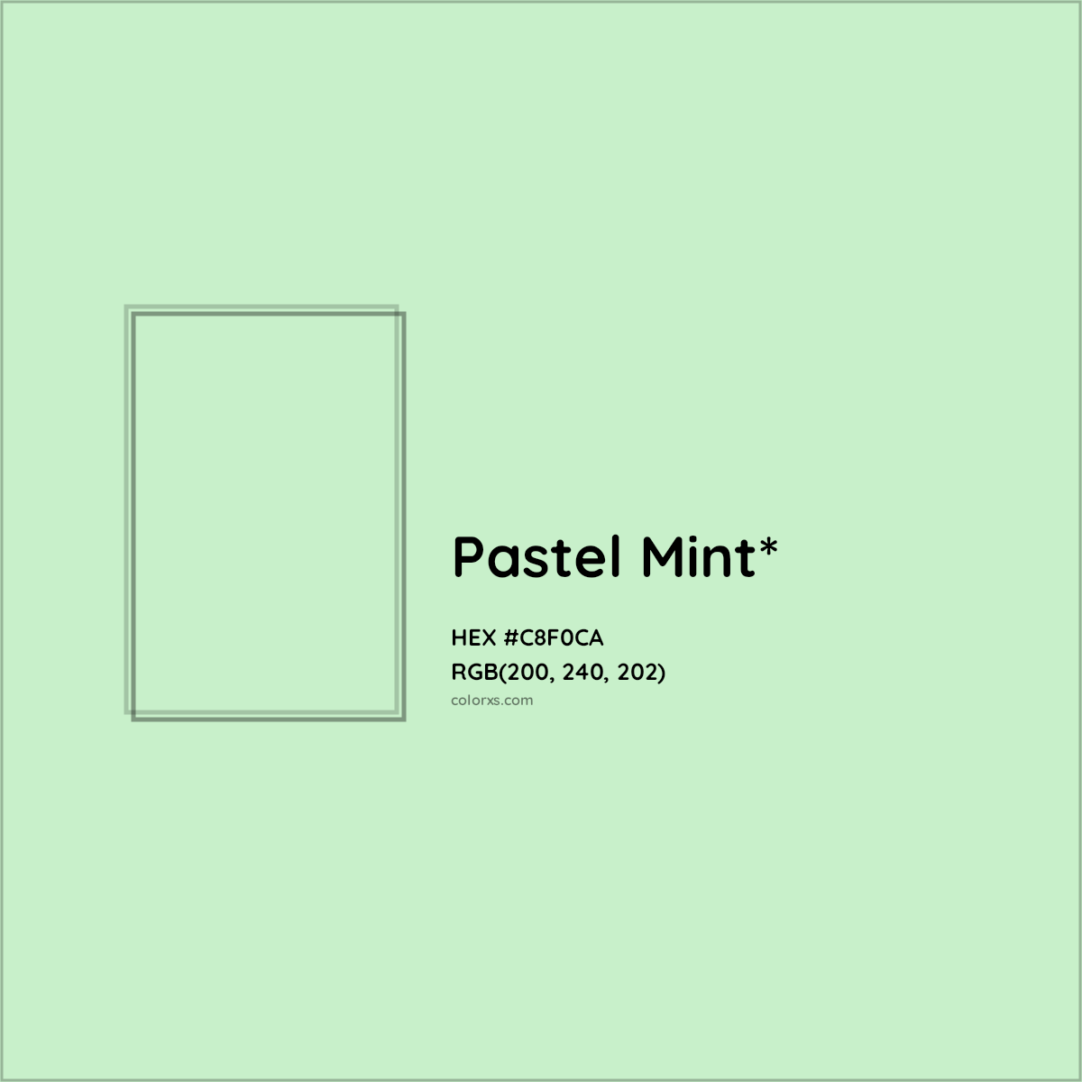 HEX #C8F0CA Color Name, Color Code, Palettes, Similar Paints, Images