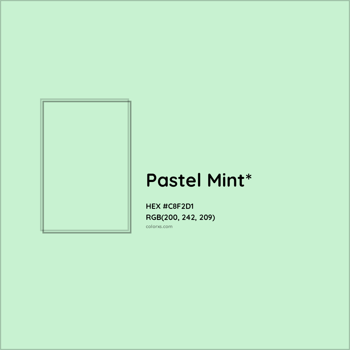 HEX #C8F2D1 Color Name, Color Code, Palettes, Similar Paints, Images