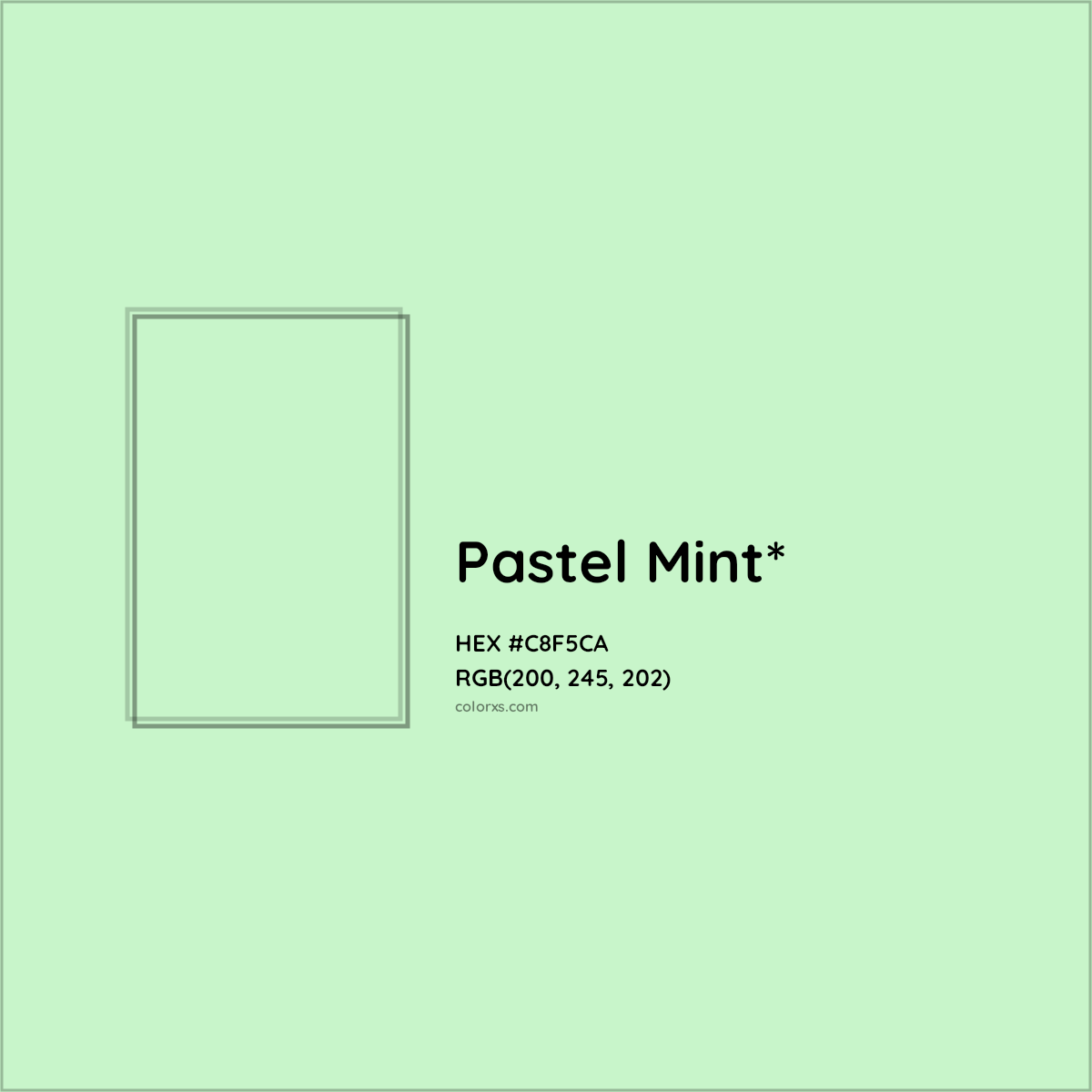 HEX #C8F5CA Color Name, Color Code, Palettes, Similar Paints, Images