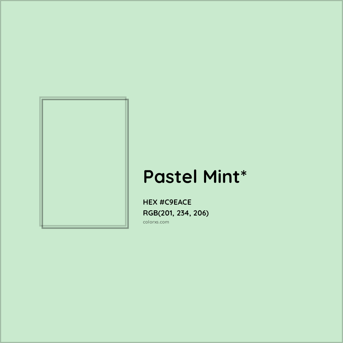 HEX #C9EACE Color Name, Color Code, Palettes, Similar Paints, Images