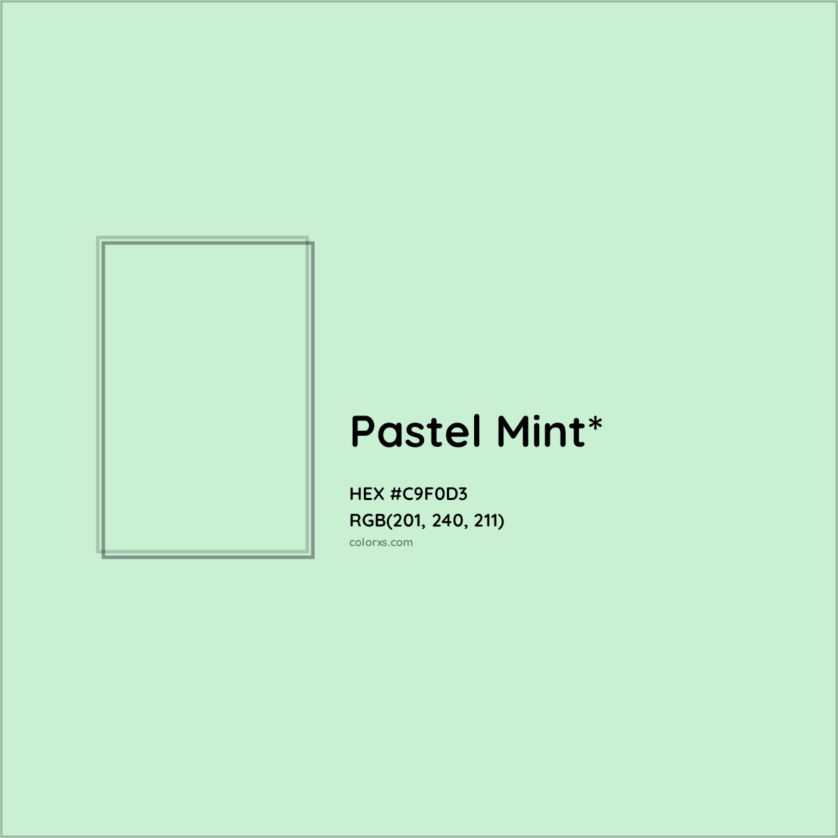 HEX #C9F0D3 Color Name, Color Code, Palettes, Similar Paints, Images