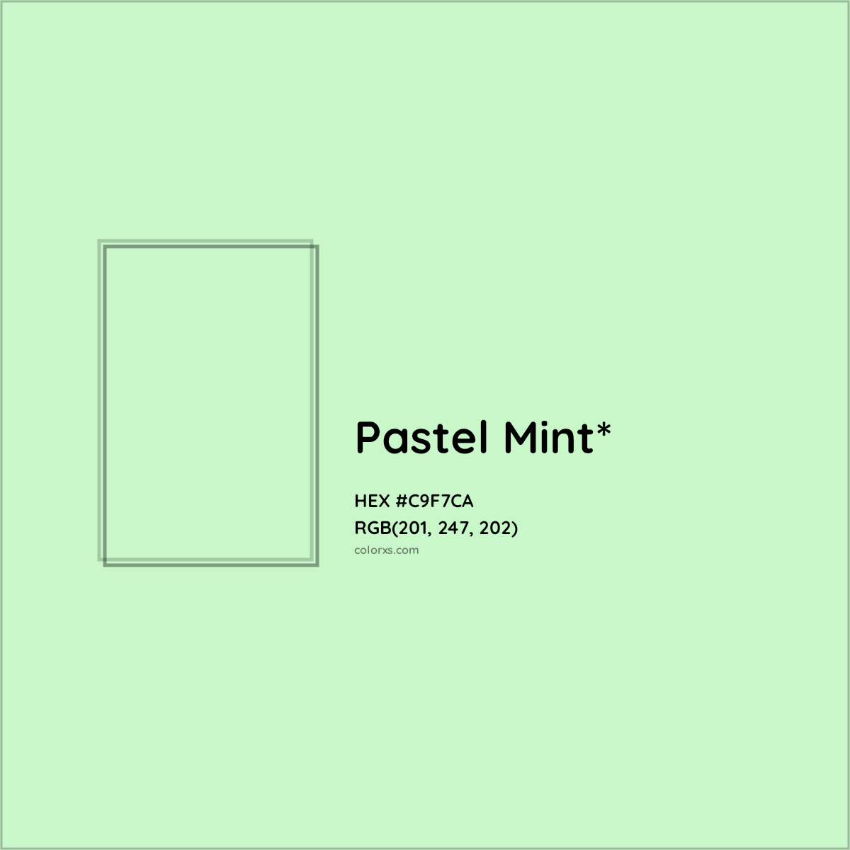 HEX #C9F7CA Color Name, Color Code, Palettes, Similar Paints, Images