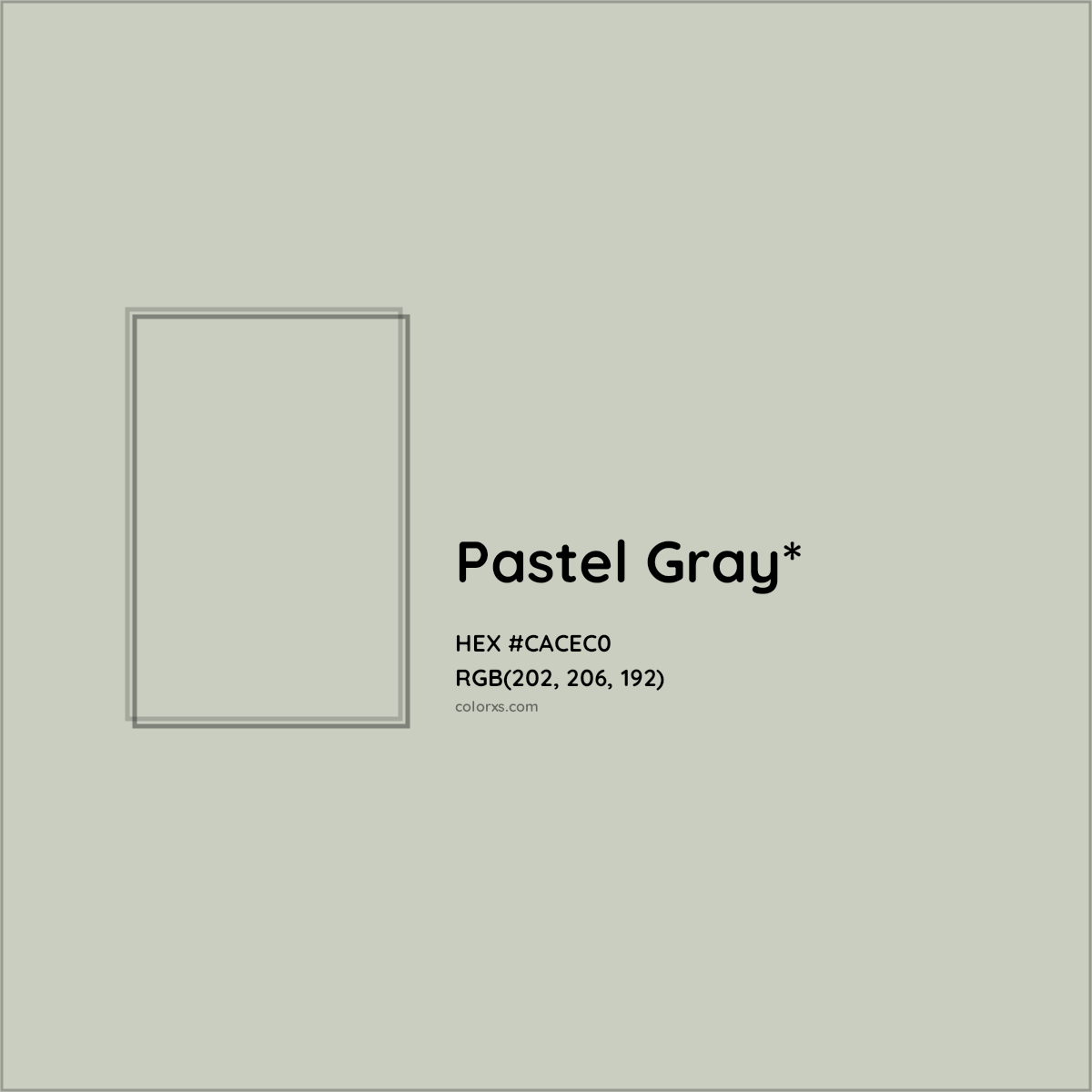 HEX #CACEC0 Color Name, Color Code, Palettes, Similar Paints, Images