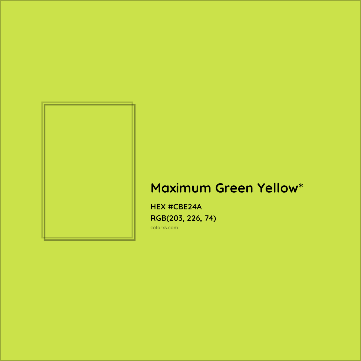 HEX #CBE24A Color Name, Color Code, Palettes, Similar Paints, Images