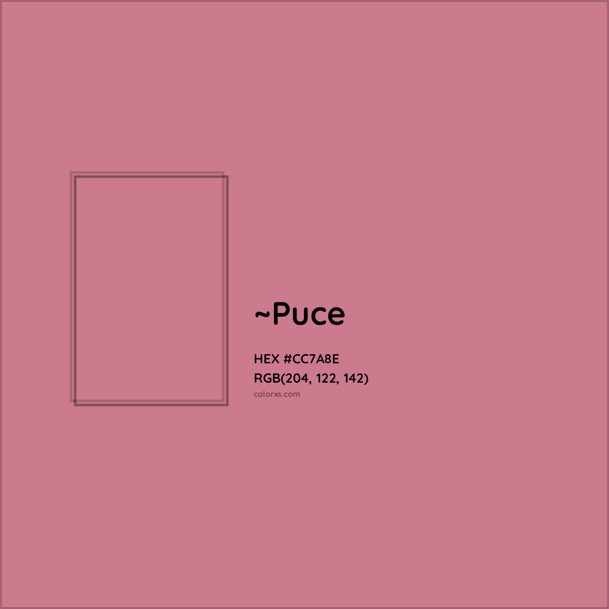 HEX #CC7A8E Color Name, Color Code, Palettes, Similar Paints, Images