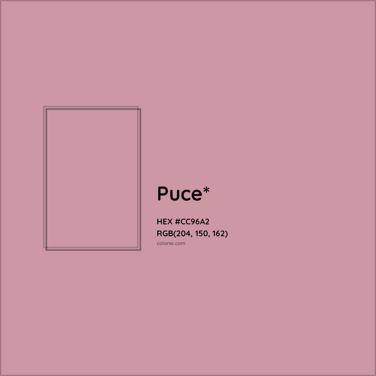 HEX #CC96A2 Color Name, Color Code, Palettes, Similar Paints, Images