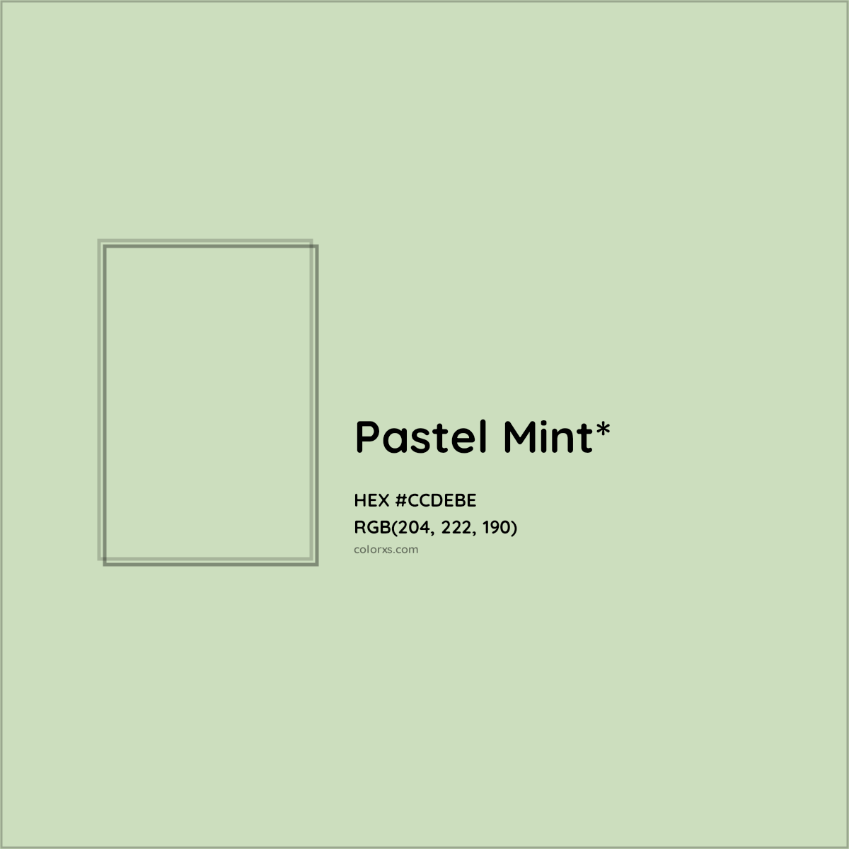 HEX #CCDEBE Color Name, Color Code, Palettes, Similar Paints, Images