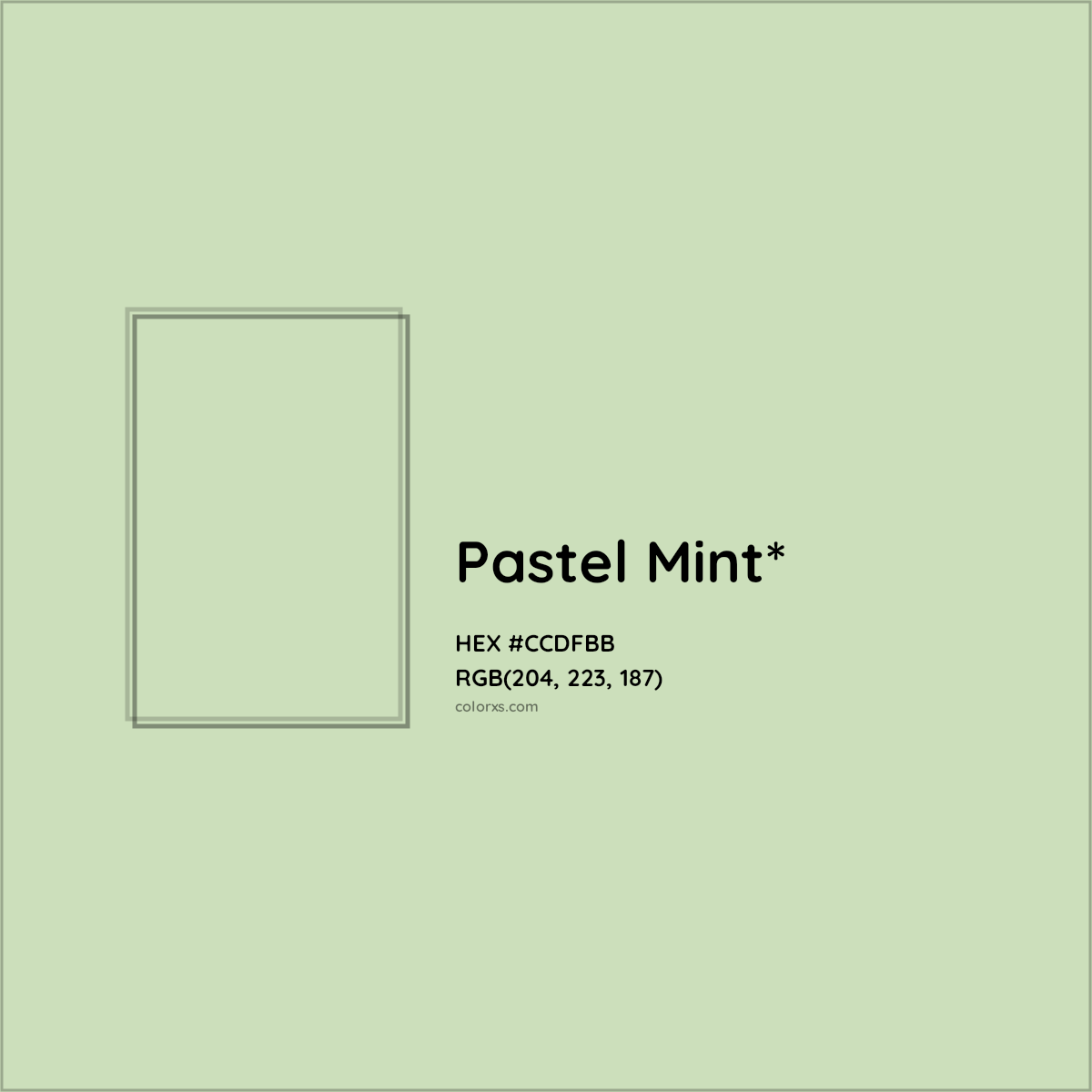 HEX #CCDFBB Color Name, Color Code, Palettes, Similar Paints, Images