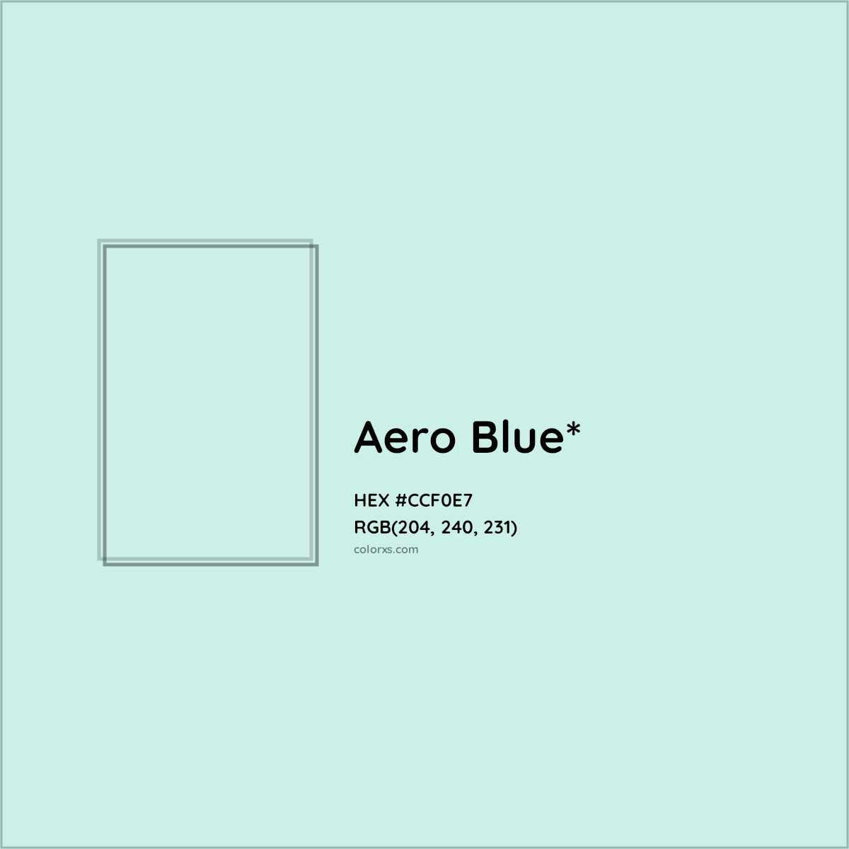 HEX #CCF0E7 Color Name, Color Code, Palettes, Similar Paints, Images