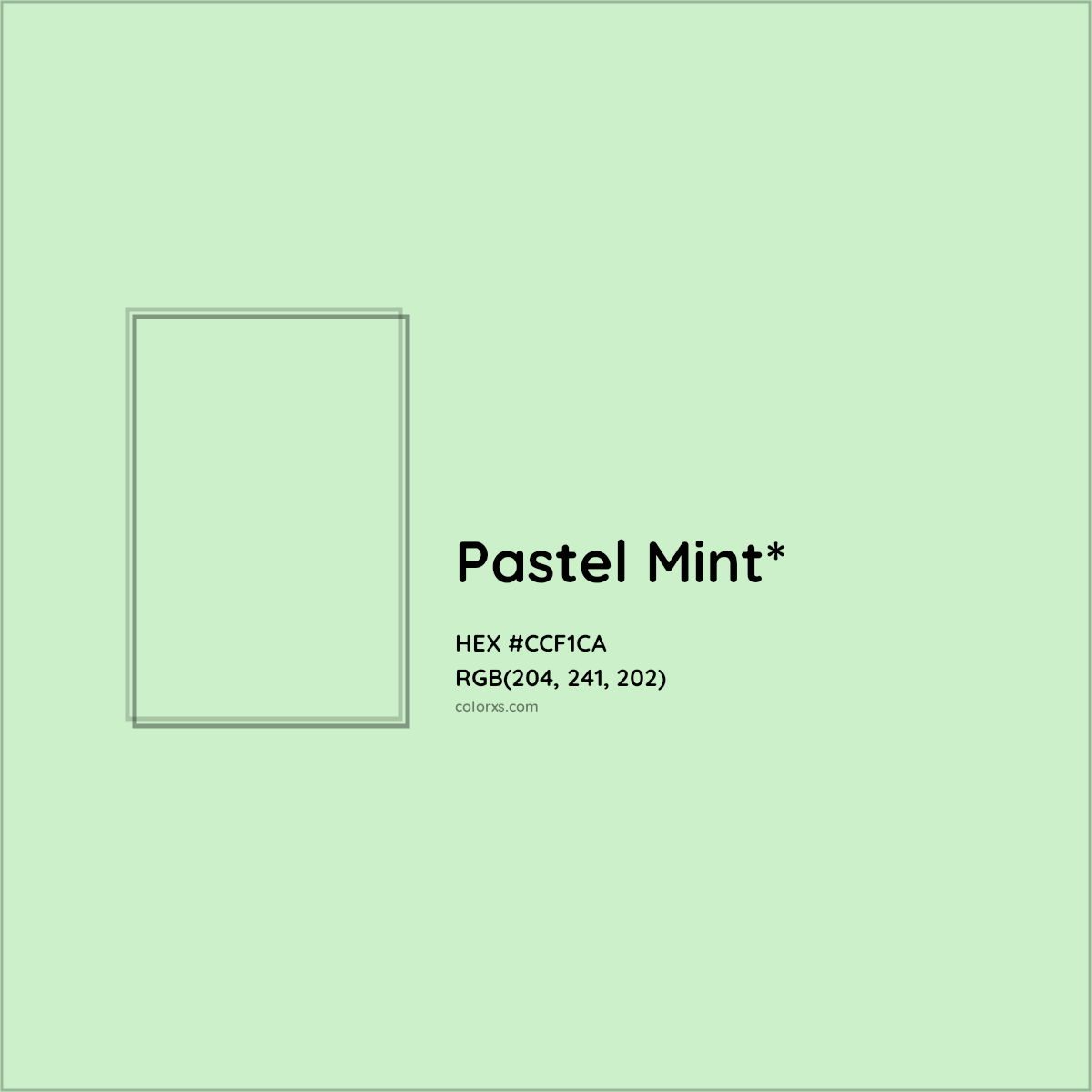 HEX #CCF1CA Color Name, Color Code, Palettes, Similar Paints, Images