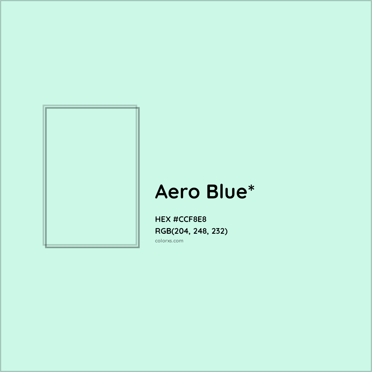 HEX #CCF8E8 Color Name, Color Code, Palettes, Similar Paints, Images