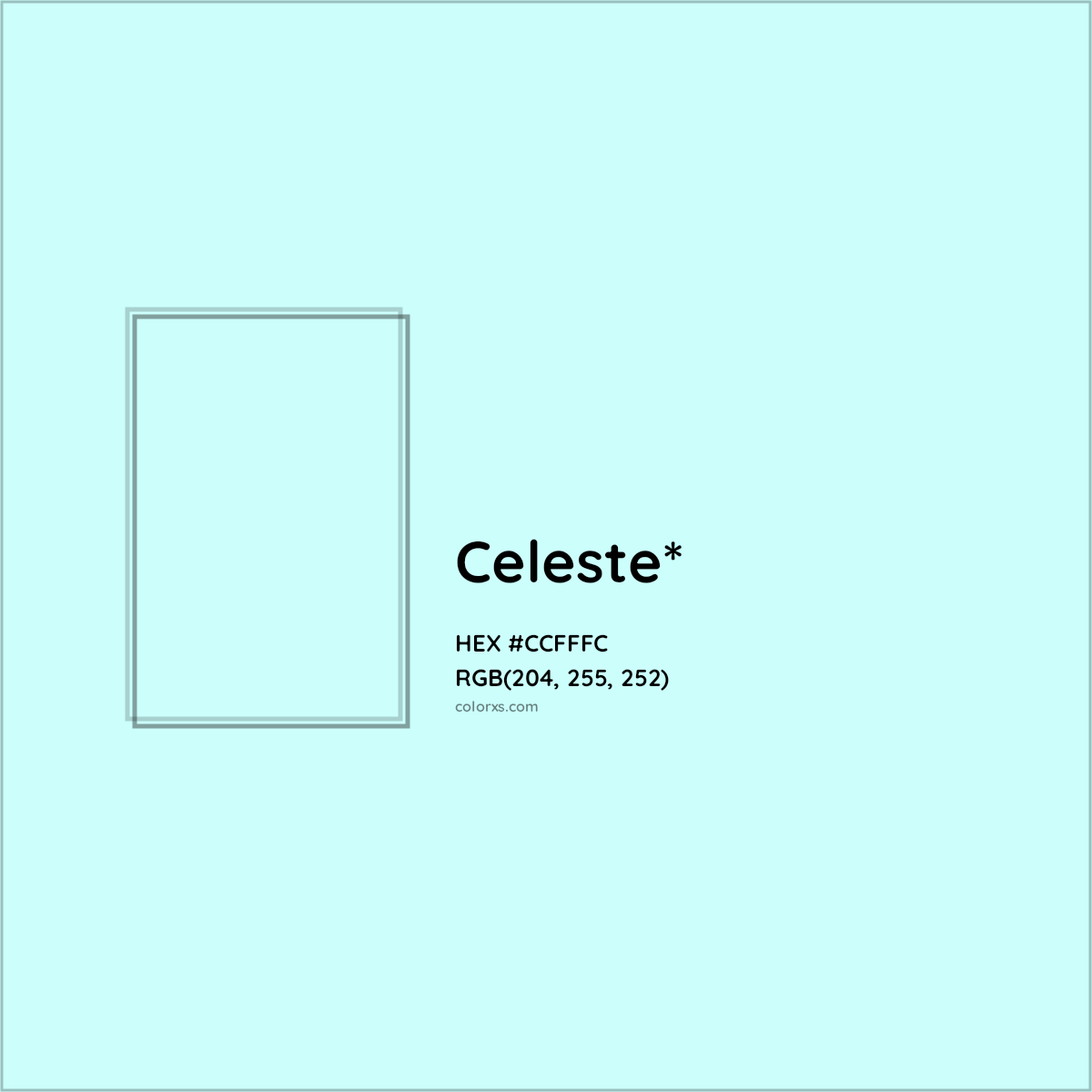 HEX #CCFFFC Color Name, Color Code, Palettes, Similar Paints, Images