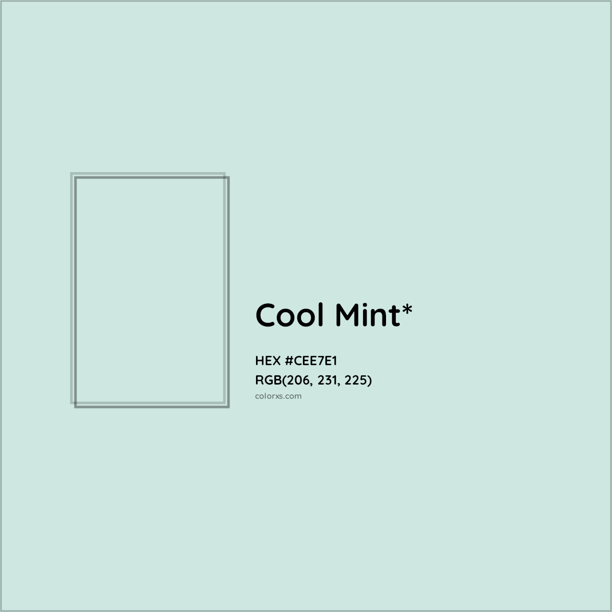 HEX #CEE7E1 Color Name, Color Code, Palettes, Similar Paints, Images