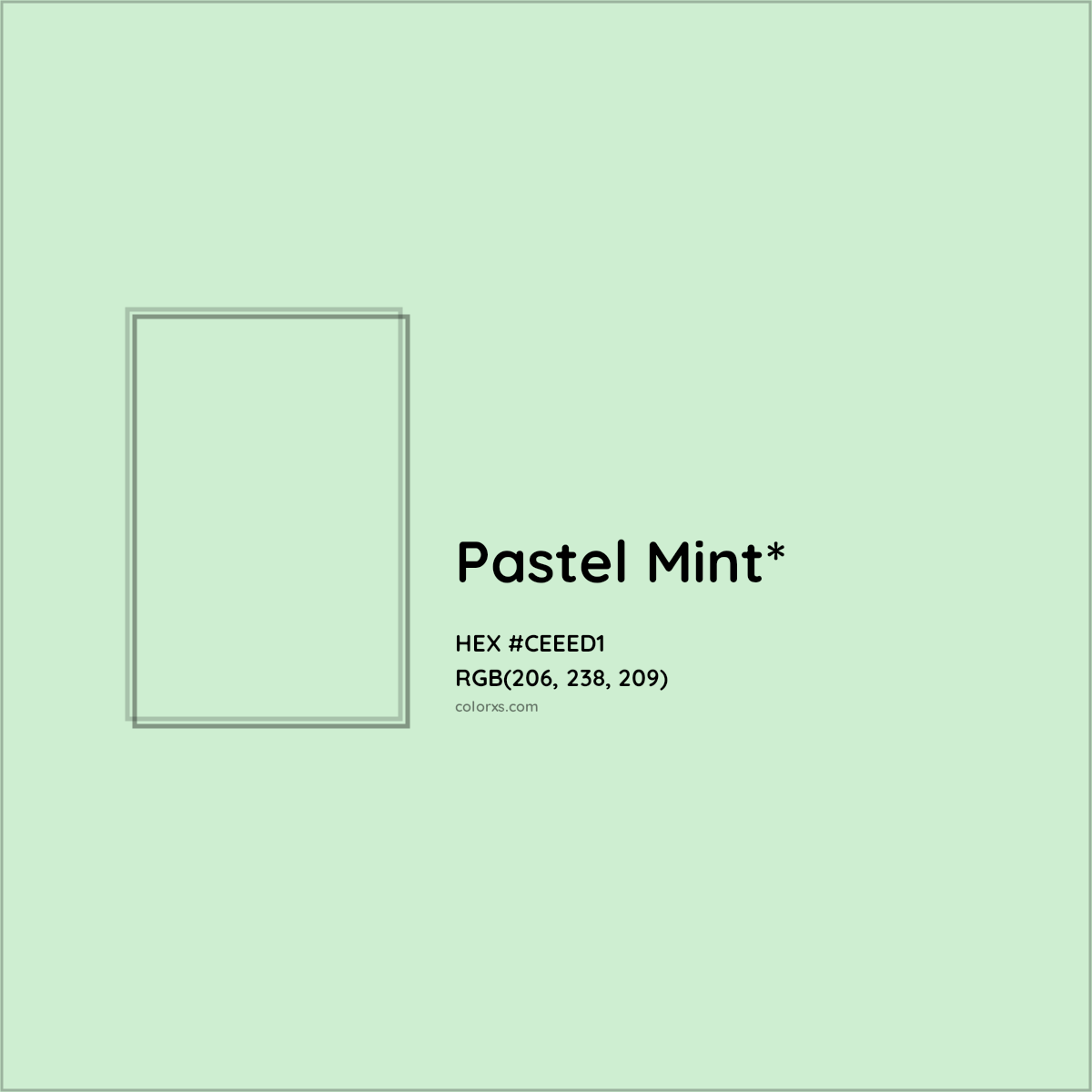 HEX #CEEED1 Color Name, Color Code, Palettes, Similar Paints, Images