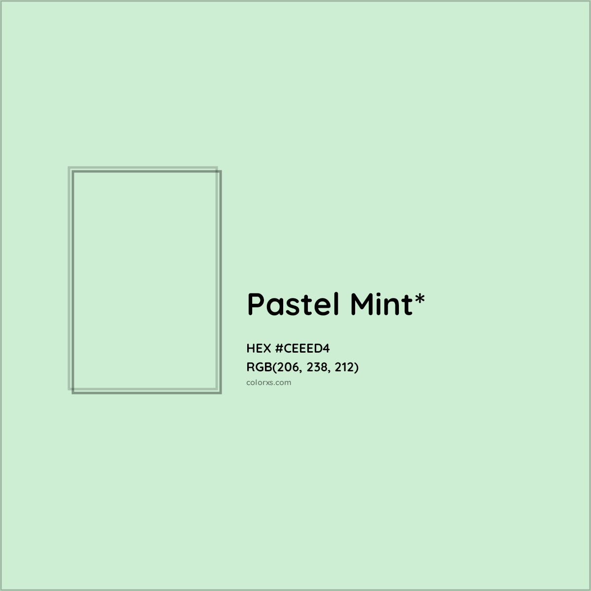 HEX #CEEED4 Color Name, Color Code, Palettes, Similar Paints, Images