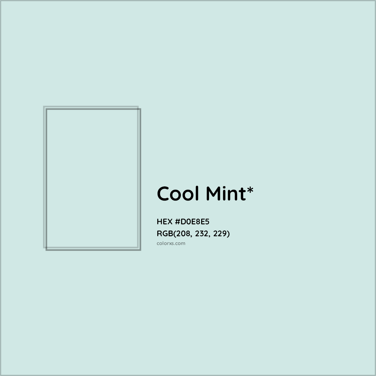 HEX #D0E8E5 Color Name, Color Code, Palettes, Similar Paints, Images