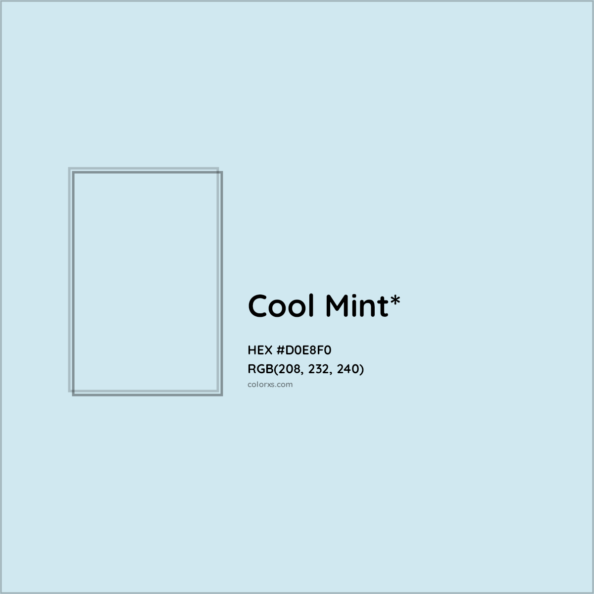 HEX #D0E8F0 Color Name, Color Code, Palettes, Similar Paints, Images