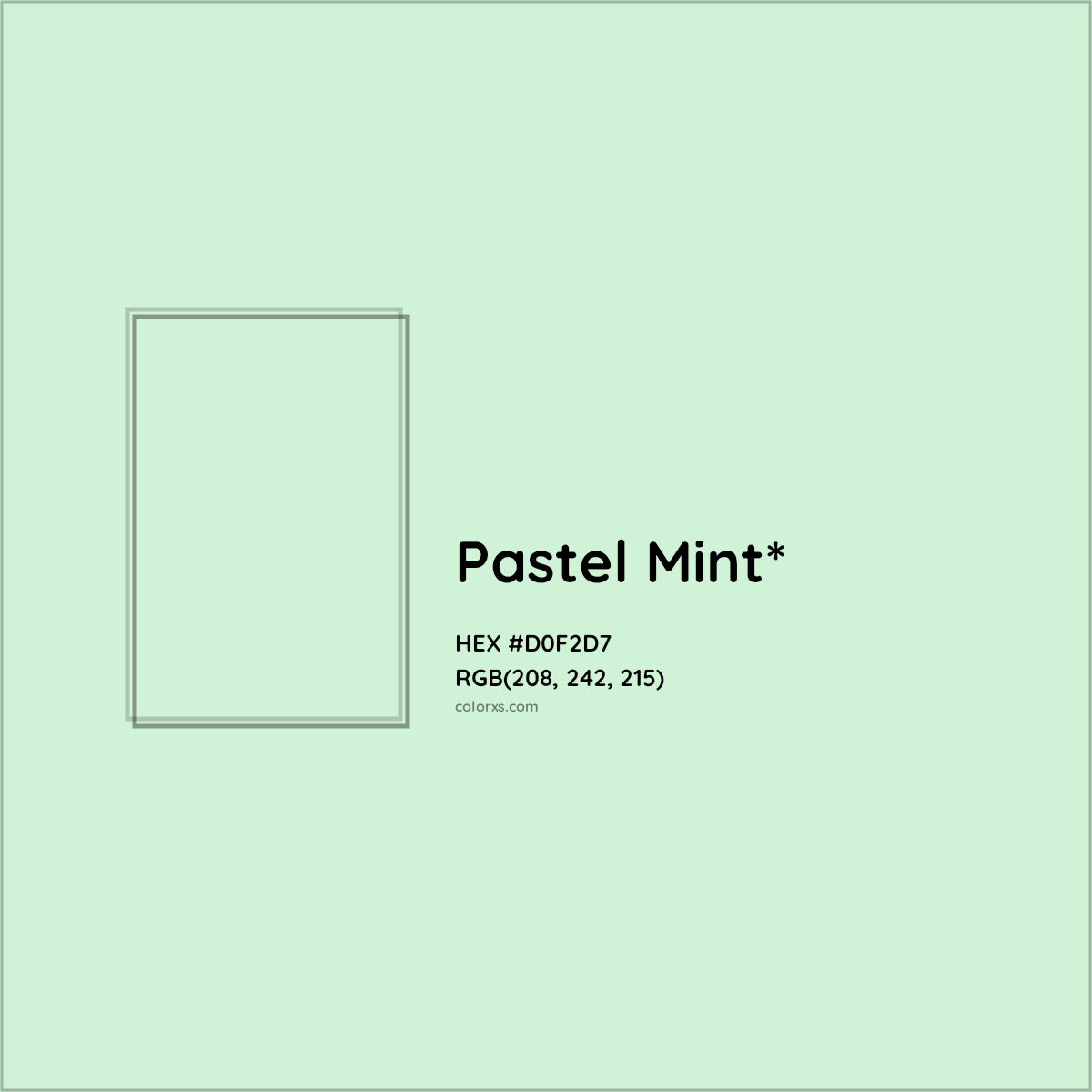 HEX #D0F2D7 Color Name, Color Code, Palettes, Similar Paints, Images