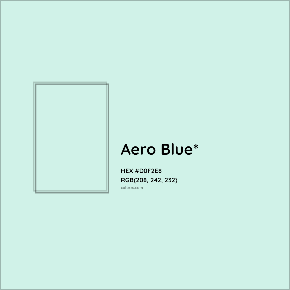 HEX #D0F2E8 Color Name, Color Code, Palettes, Similar Paints, Images