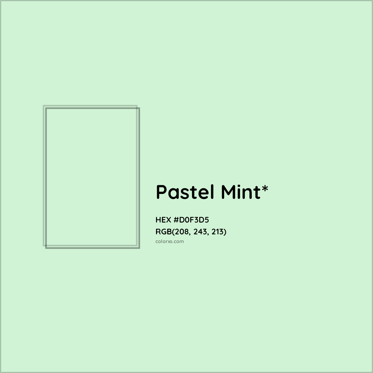 HEX #D0F3D5 Color Name, Color Code, Palettes, Similar Paints, Images