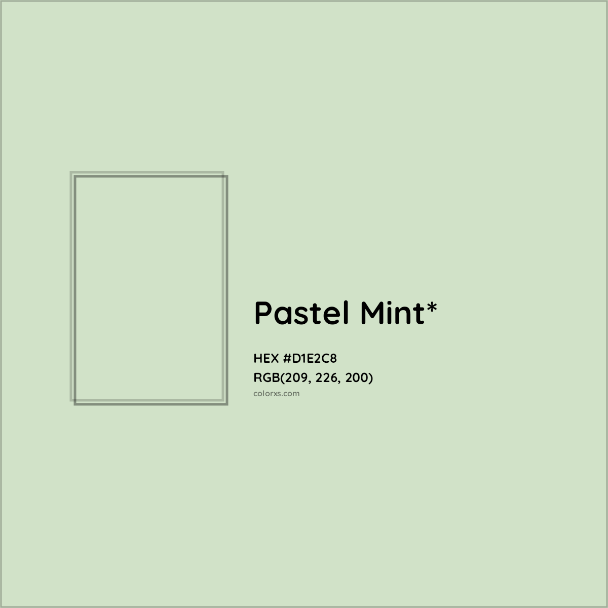 HEX #D1E2C8 Color Name, Color Code, Palettes, Similar Paints, Images