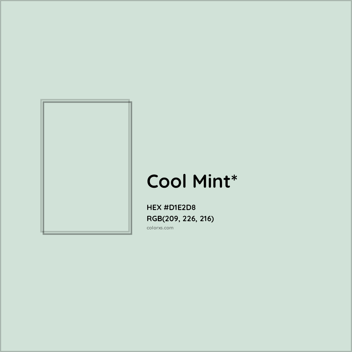 HEX #D1E2D8 Color Name, Color Code, Palettes, Similar Paints, Images