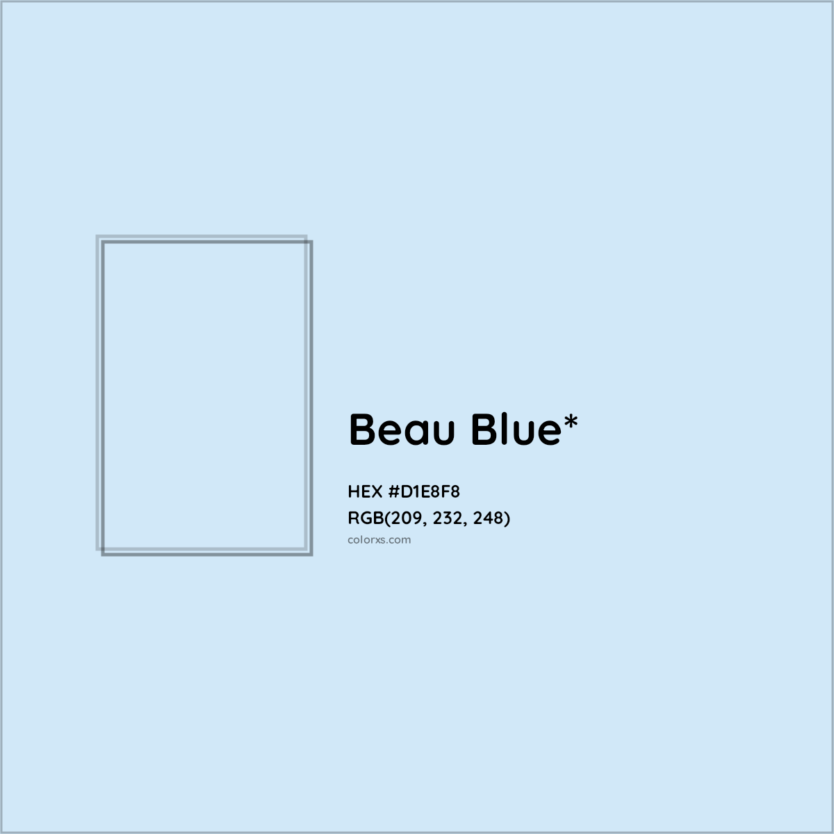 HEX #D1E8F8 Color Name, Color Code, Palettes, Similar Paints, Images