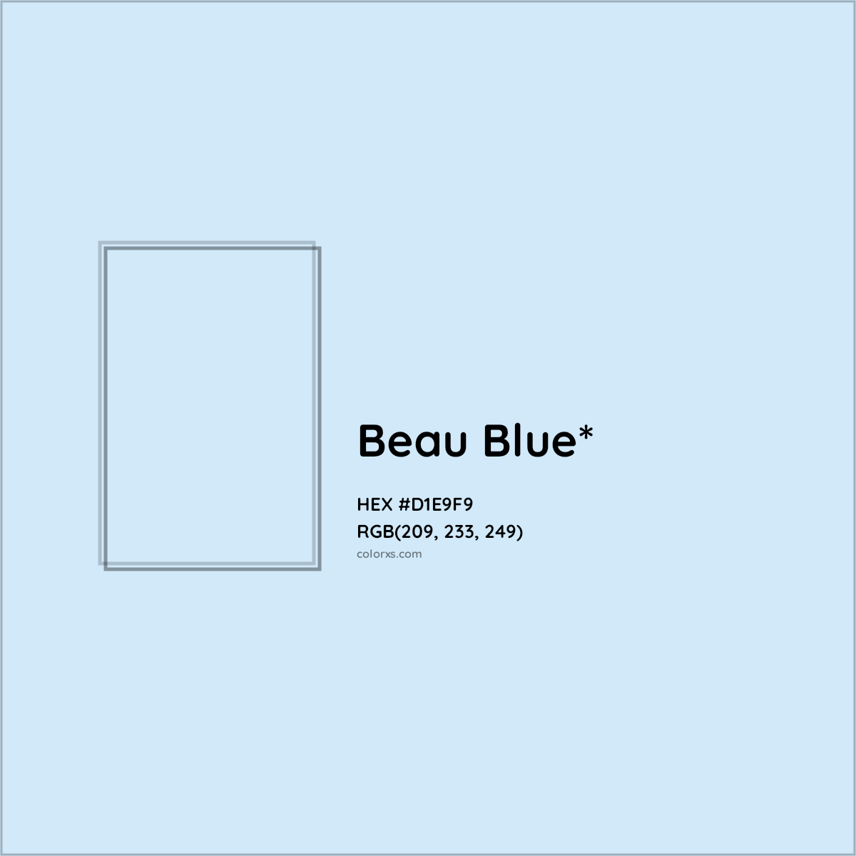 HEX #D1E9F9 Color Name, Color Code, Palettes, Similar Paints, Images