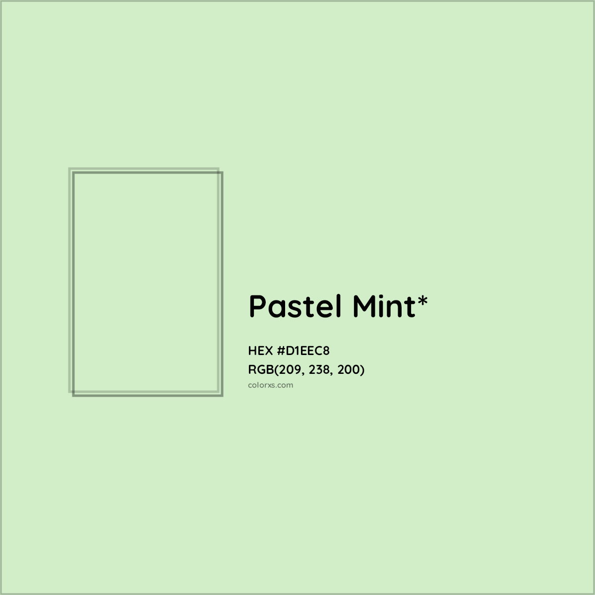 HEX #D1EEC8 Color Name, Color Code, Palettes, Similar Paints, Images